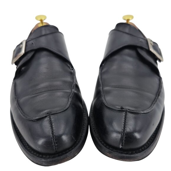 Allen Edmonds Men's 9B Black Calf Leather Dress Shoes Thayer Monk Strap Loafers - Picture 10 of 13